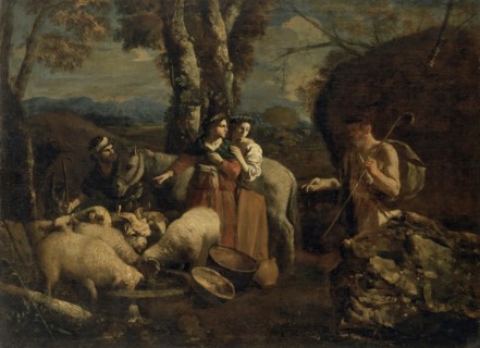 Jacob Meeting Rachel, 1700. Creator: Andrea de Leone.