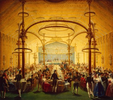 The Ceremonial Dinner in Honour of the Moscow Governor-General Prince Dmitry Golitsyn, 1835. Creator: Anon.