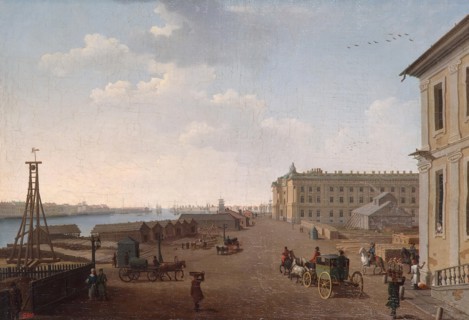 The View of the Embankment of Vasilyevsky Island near the Academy of Arts, 1799. Creator: Benjamin Patersson.