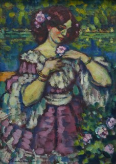 Lady with a Rose, 1901. Creator: Charles Guerin.