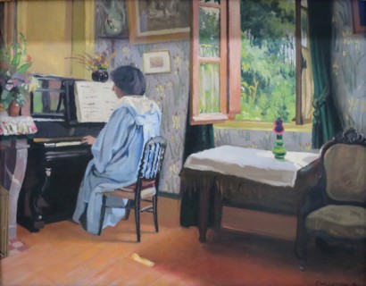 Woman at a Piano, 1904. Creator: Felix Vallotton.