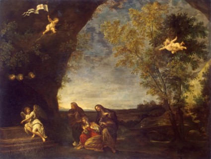 Holy Women at Christ's Tomb, 1642. Creator: Francesco Albani.