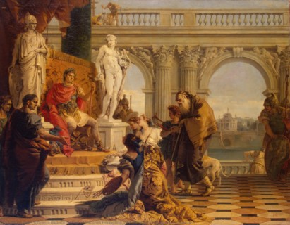 Maecenas Presenting the Liberal Arts to Emperor Augustus, 1743. Creator: Giovanni Battista Tiepolo.