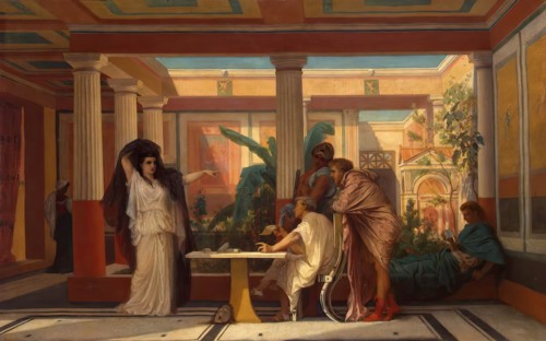 Theatrical Rehearsal in the House of an Ancient Roman Poet, 1855. Creator: Gustave Boulanger.