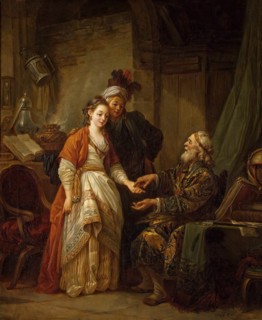 Visit to a Palmist, 1775. Creator: Jean Baptiste Le Prince.