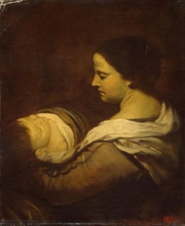 Woman with Sleeping Child, 1660. Creator: Juan Bautista Martínez del Mazo.