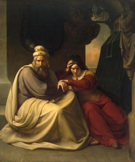 Royal Couple Mourning for their Dead Daughter, 1830. Creator: Karl Friedrich Lessing.