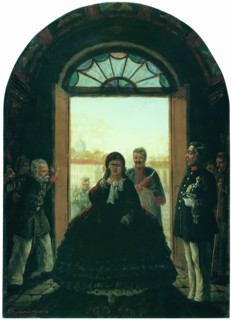 The Governess Entering the Church, 1884. Creator: Leonid Solomatkin.