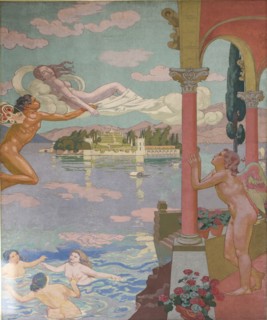 Panel 2. Zephyr Transporting Psyche to the Island of Delight, 1908. Creator: Maurice Denis.