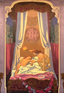 Panel 3. Psyche Discovers that Her Mysterious Lover is Eros, 1908. Creator: Maurice Denis.