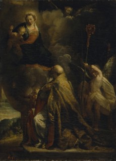 Vision of St Gregory (?), mid 17th century. Creator: Melchiorre Gherardini.