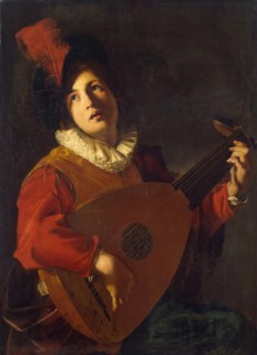 Lute Player, 1650. Creator: Nicolas Tournier.