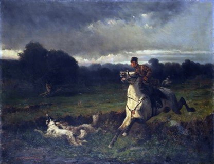 Wolf Hunting, 1863. Creator: Nicolai Egorovich Sverchkov.