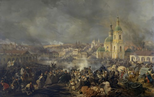 Battle of Viazma on 22 October (3 November) 1812, 1842. Creator: Peter Heinrich Lambert von Hess.