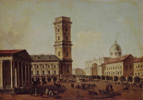 The View of Nevsky Prospect near the City Duma in St Petersburg, 1814. Creator: Timofey Vasilyev.
