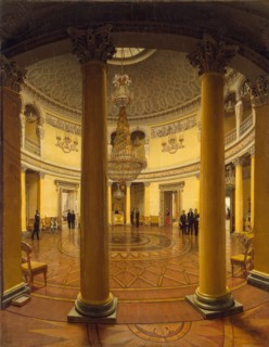 View of the Rotunda in the Winter Palace, 1834. Creator: Yefim Tuharinov.
