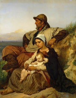 Fisherman's Family, 1848. Creator: Louis Gallait.