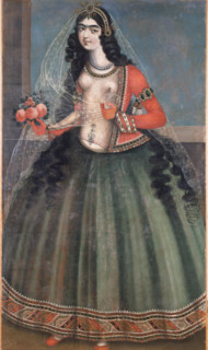 Woman with a Bouquet of Roses, 1850. Creator: Anon.