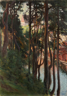 View of Porvoo from Nasinmaki, 1898. Creator: Albert Edelfelt.
