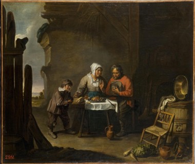 Saying Grace, 1675. Creator: Master of the Beguins.