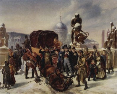 Street Scene, 1841. Creator: August von Rentzell.