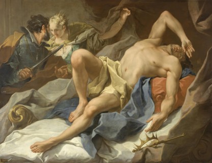 Death of King Candaules, 1720. Creator: Giovanni Battista Pittoni the Younger.