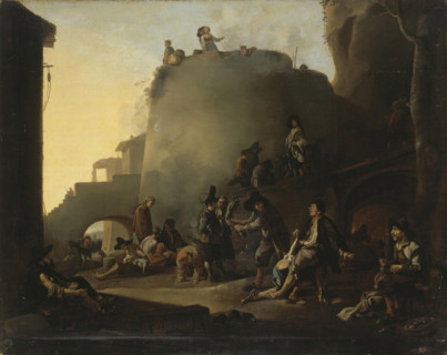 Scene from the Life of Tramps (Lazzaroni), 1650. Creator: Jan Miel.