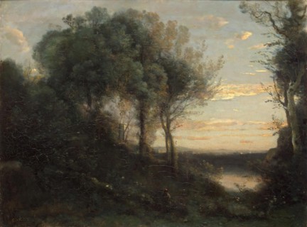 Evening, 1860. Creator: Jean-Baptiste-Camille Corot.