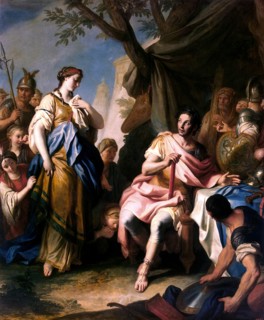 Alexander the Great and Roxana, 1756. Creator: Pietro Rotari.