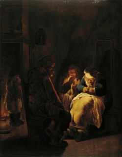 Peasants in the Interior (Family Scene), 1630. Creator: Andries Dirksz Both.