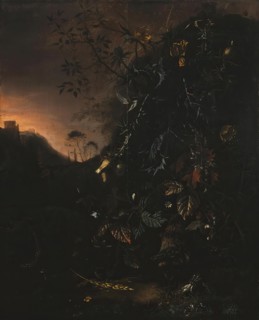 Flowers, a Hedgehog and a Frog, 1660. Creator: Matthias Withoos.
