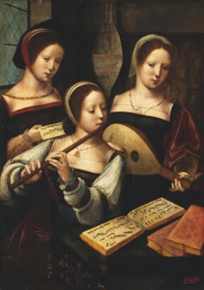 Female Musicians, 1530. Creator: Master of the Female Half-Lengths.