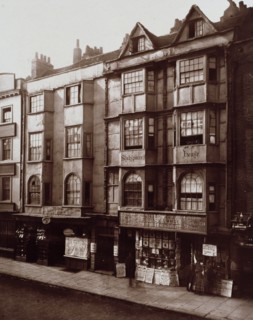 Old Houses in Aldersgate Street, c1879. Creator: Henry Dixon & Son.