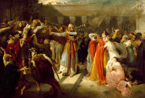 Proclaiming Joash King, c1815. Creator: Edward Bird.