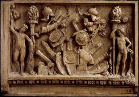 Relief depicting panoply of trophies, 19th century? Creator: Unknown.