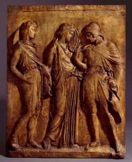 Cast .. depicting Hermes, Eurydice, and Orpheus, c.5th century BC, (c18th century). Creator: Unknown.