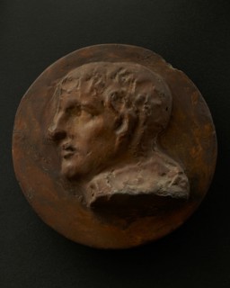 Cast of head of young, clean-shaven Roman. Creator: Unknown.
