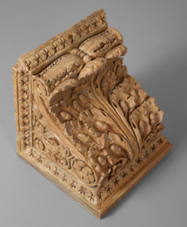 Cast of modillion faced with acanthus leaf, oak apples and ornate decorations, late 18-early 19 cen Creator: Unknown.