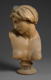 Cast of Head of the figure of Michelangelo's 'Dawn', (1526-1531), 19th century?. Creator: Unknown.