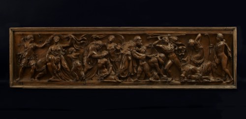 Cast of front panel of sarcophagus showing Artemis, Apollo, and Niobids. Creator: Unknown.