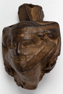 Cast of female head with headdress, from Lichfield Cathedral (?) . Creator: Unknown.