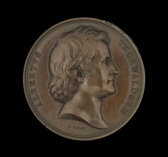 Bertel Thorvaldsen commemorative medal, 1837. Creator: Karl Friedrich Voigt.