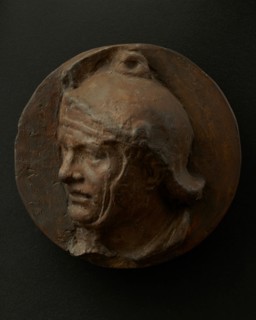 Cast of head of older, clean-shaven Roman legionary or auxiliary. Creator: Unknown.
