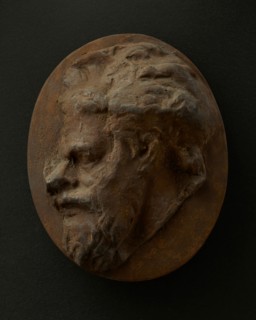 Cast of head of Dacian with large nose and under-chin beard. Creator: Unknown.