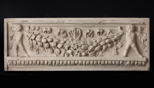 Cast of frieze of Cupids holding garlands from Palestrina, late 18th century. Creator: Unknown.