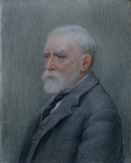 Miniature Portrait of Sir Edward J. Poynter, Bt., P.R.A., 1909. Creator: Lilian Burns.