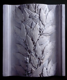 Architectural cast: pulvinated laurel-leaf frieze, c19th century? Creator: Unknown.