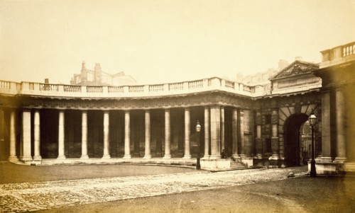 Burlington House, Piccadilly: gateway & east colonnade., c1860s. Creator: Stephen Ayling.