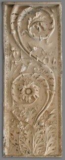 Cast of monumental pilaster fragment with acanthus, scrolls, and eagle, late 18th century. Creator: Unknown.