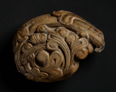 Decorative foliage from Temple Church, London, 1842. Creator: Unknown.